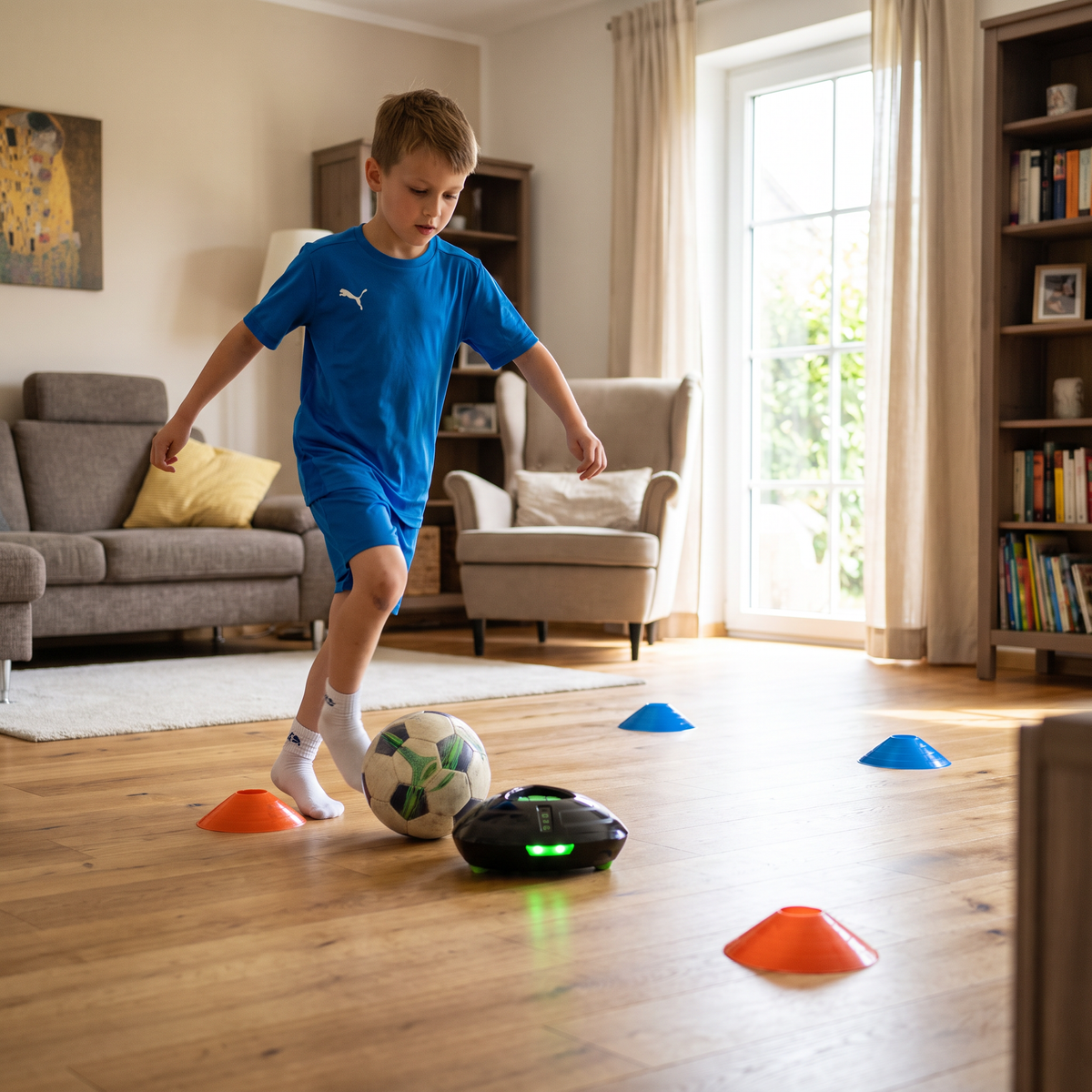 Interactive Football Training Robot with Smart Ball Tracking