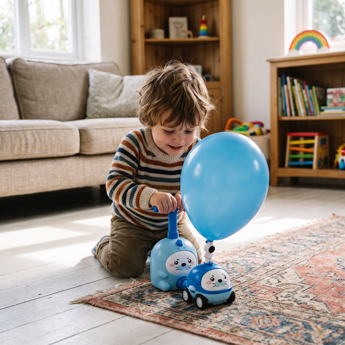 Balloon Powered Racing Car Set for Kids