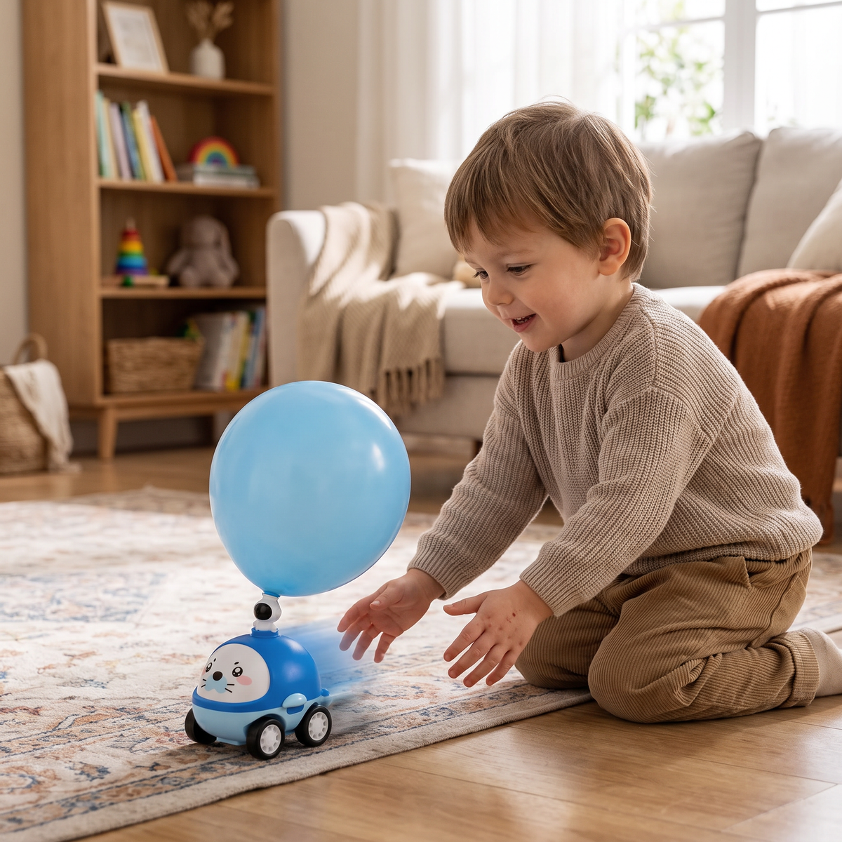 Balloon Powered Racing Car Set for Kids