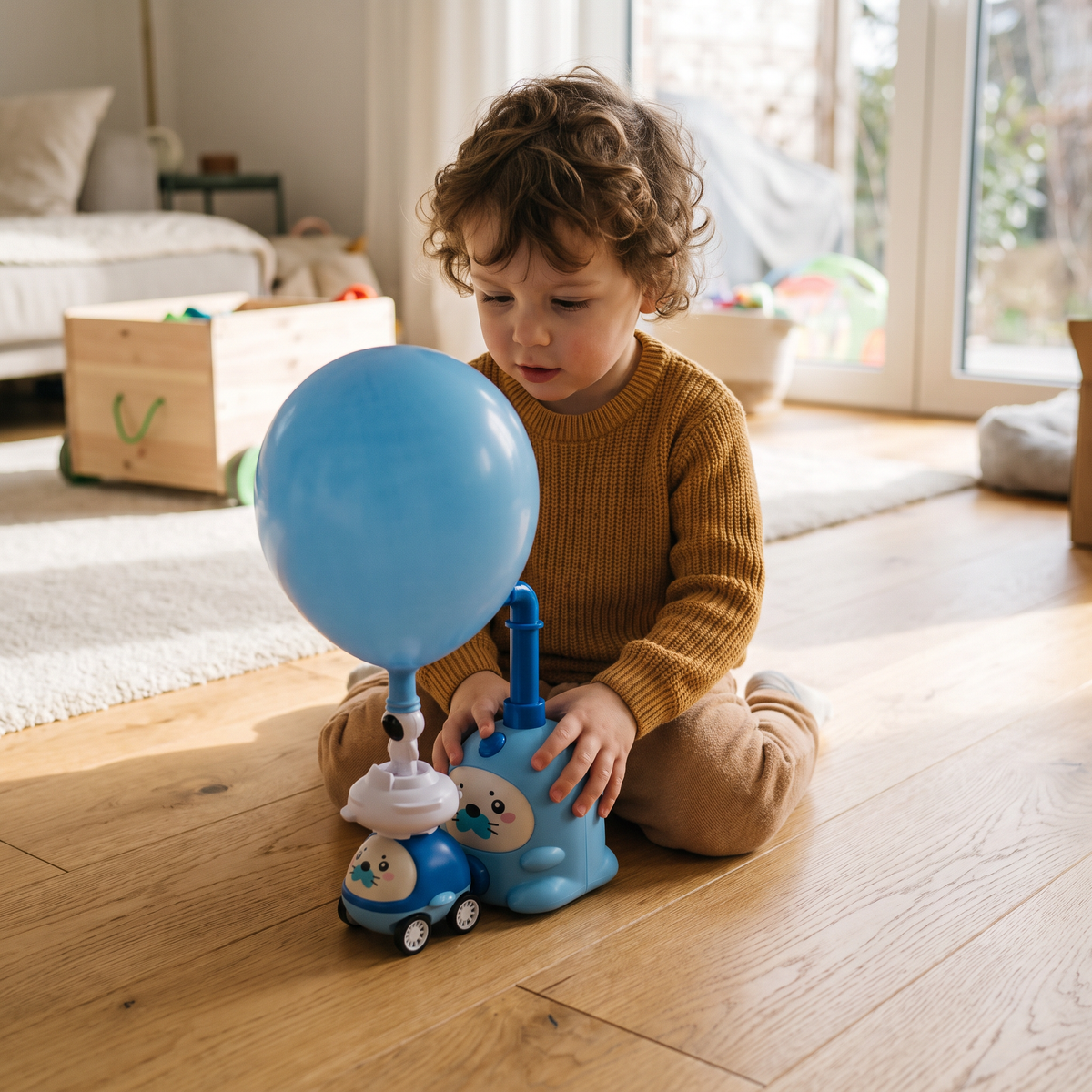 Balloon Powered Racing Car Set for Kids