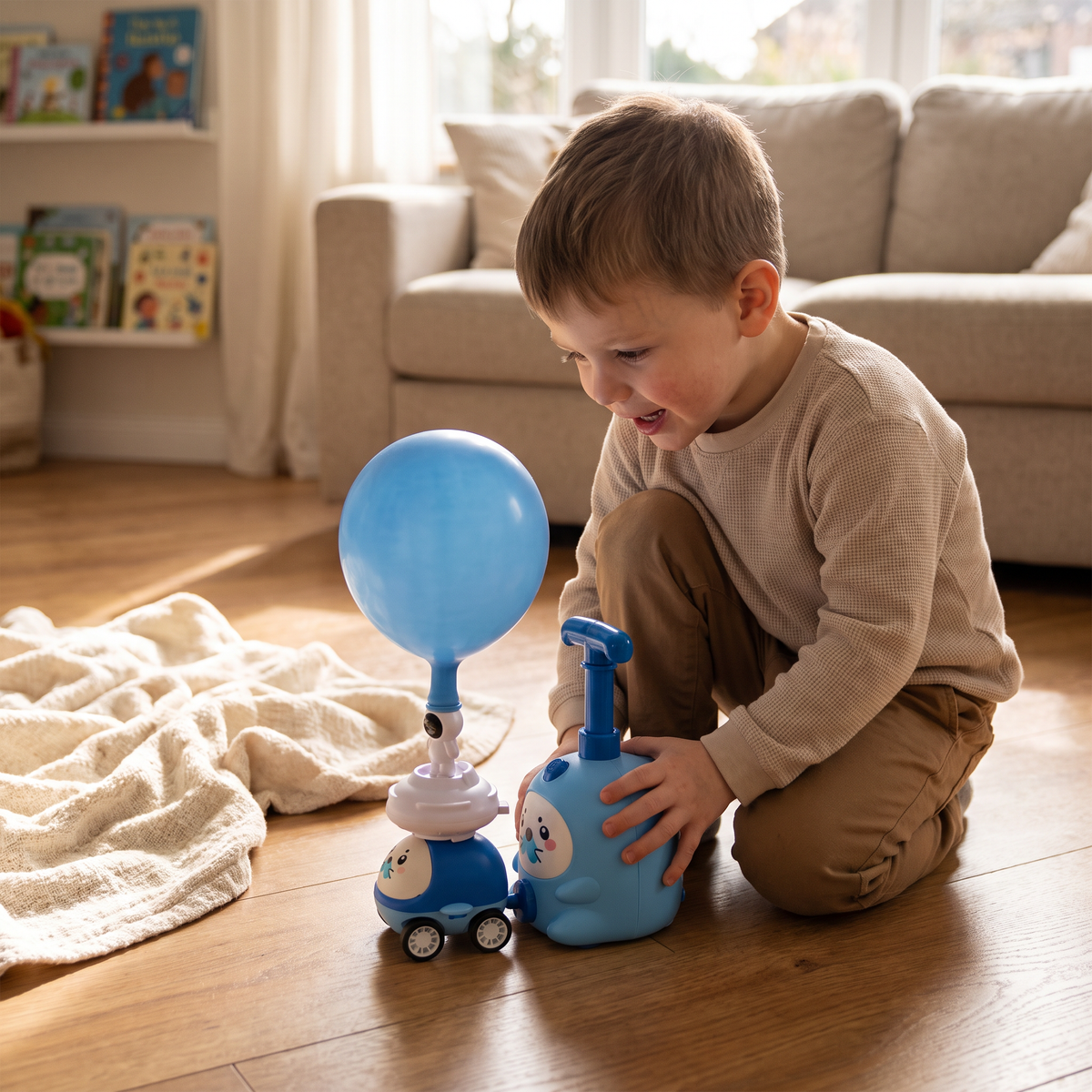 Balloon Powered Racing Car Set for Kids
