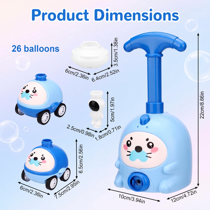 Balloon Powered Racing Car Set for Kids