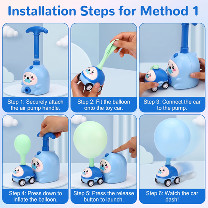 Balloon Powered Racing Car Set for Kids
