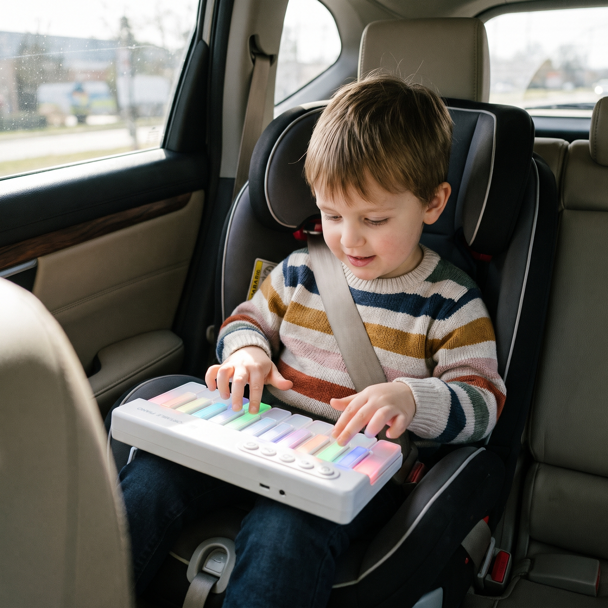 Kids Portable Musical Keyboard with Rainbow Lights