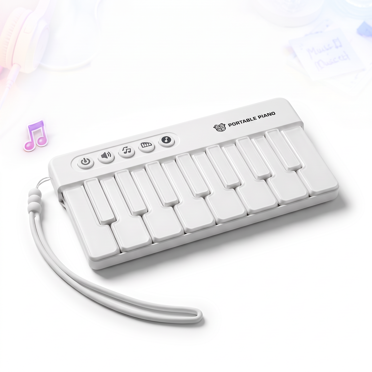 Kids Portable Musical Keyboard with Rainbow Lights