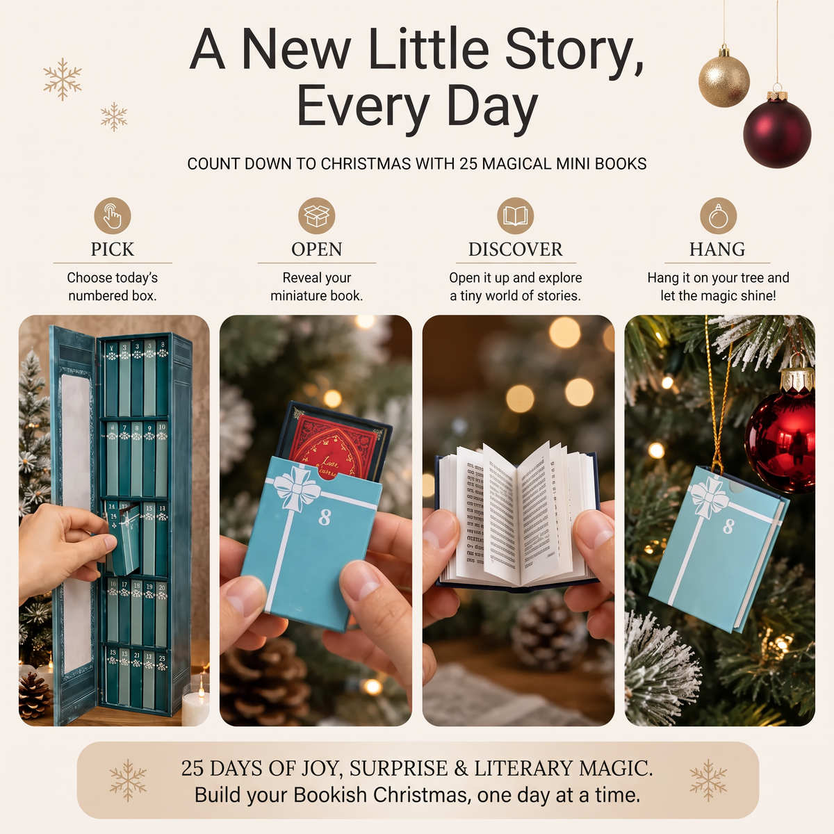 Miniature Book Advent Calendar with 25 Literary Classics