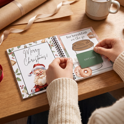 Christmas Gift Card Booklet for Cards and Money