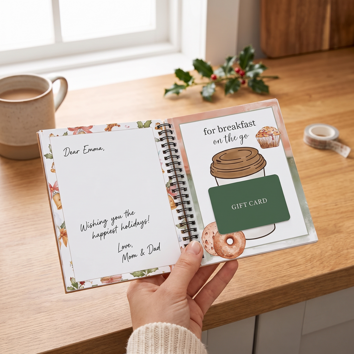Christmas Gift Card Booklet for Cards and Money