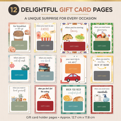 Christmas Gift Card Booklet for Cards and Money