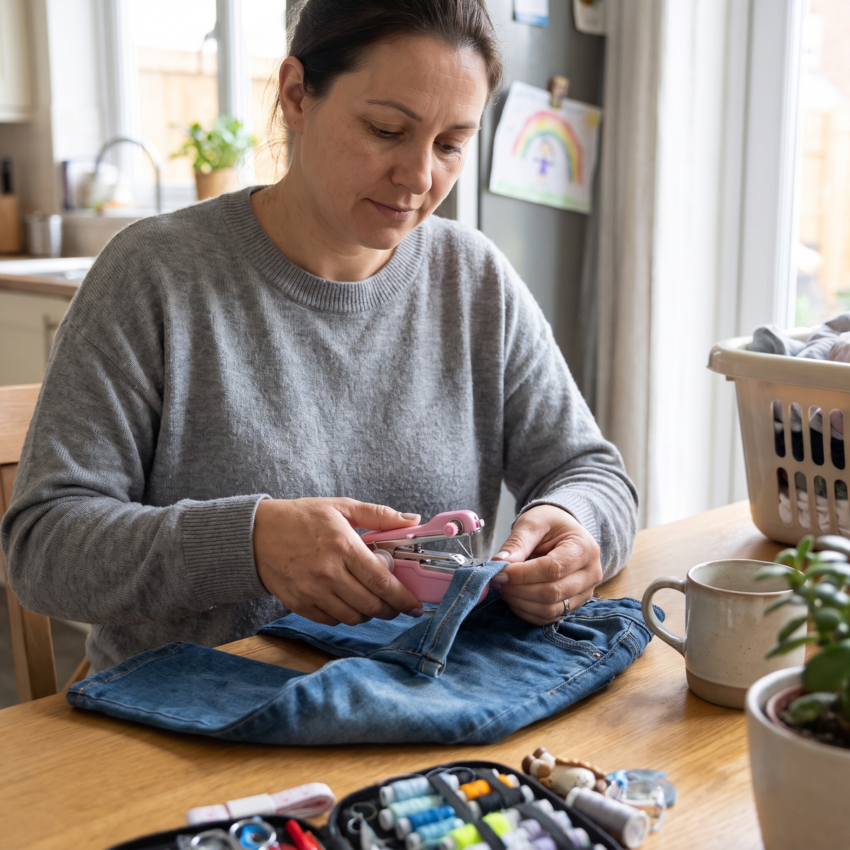 Handheld Mini Sewing Machine for Quick Clothing Repairs