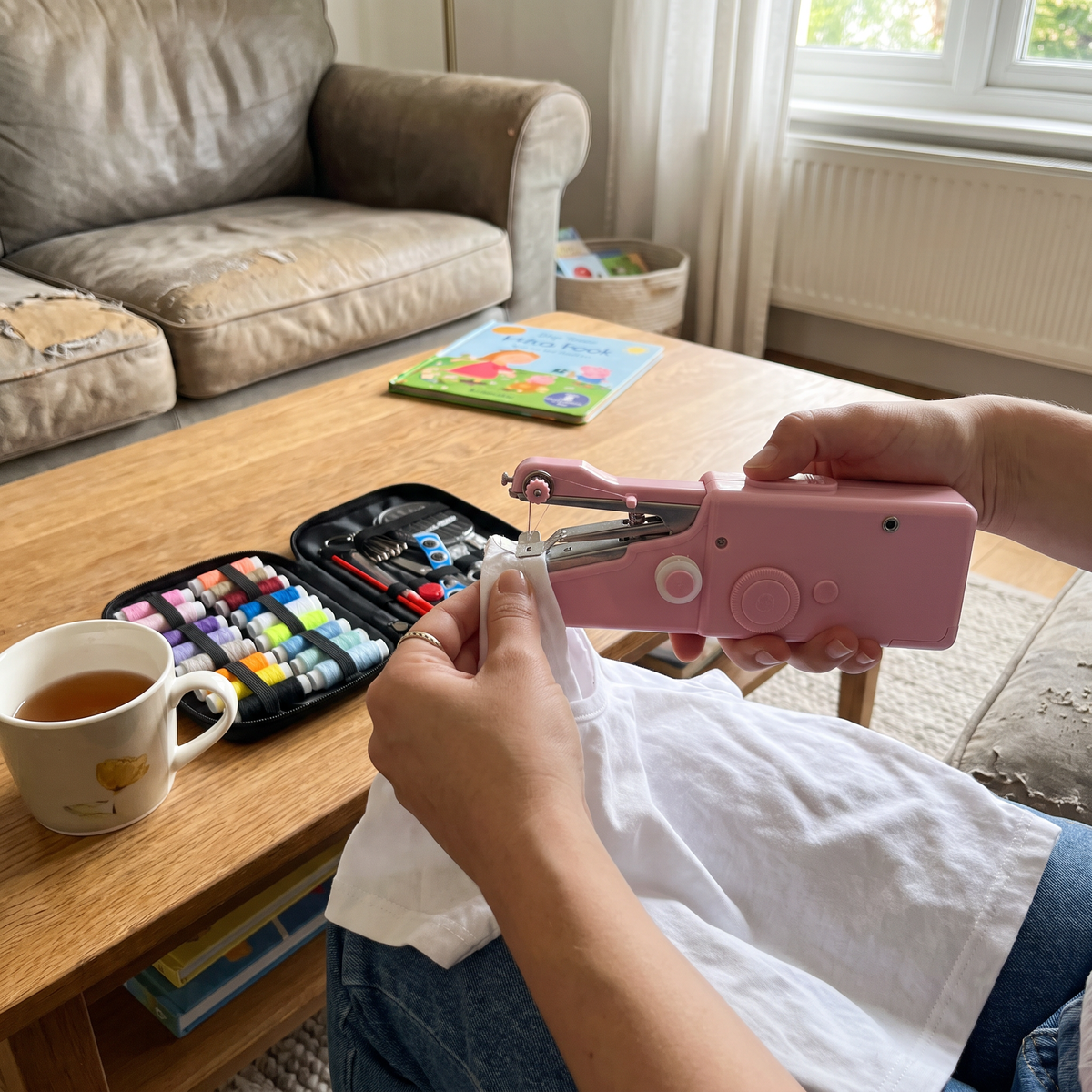Handheld Mini Sewing Machine for Quick Clothing Repairs