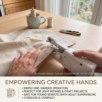Handheld Mini Sewing Machine for Quick Clothing Repairs