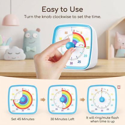 Rainbow Visual Timer for Children and Daily Tasks